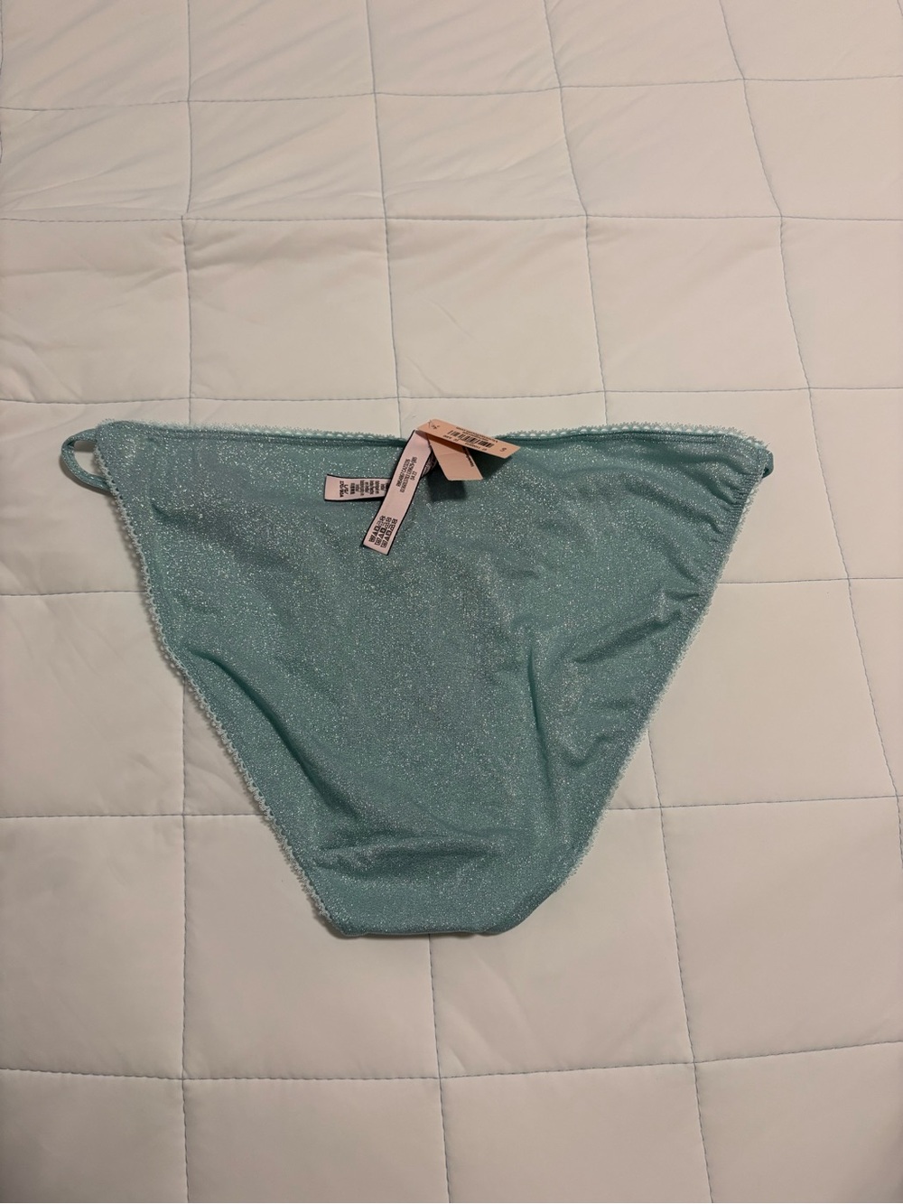 Victoria's Secret Shimmery Light Blue Bikini Bottoms - Picture 5 of 5